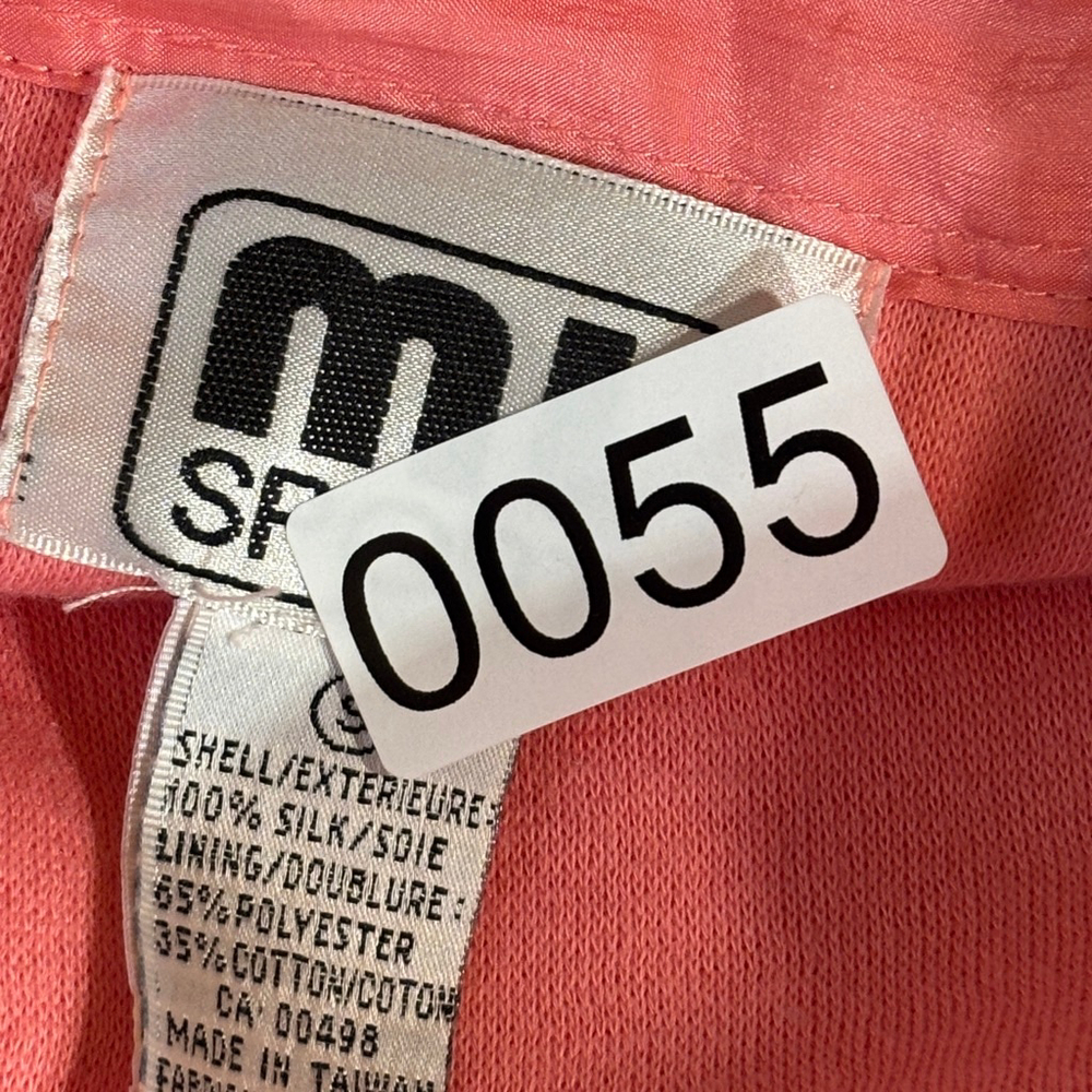 Vintage ML Sport Pink Silk Pullover Jacket Women’s Small Buttons Balletcore - Picture 8 of 8